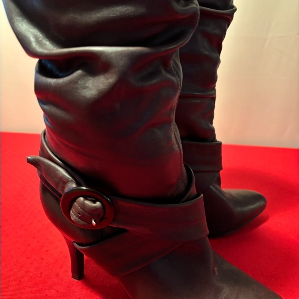 Scarlett Brown Over the Knee Boots - Picture 3 of 12